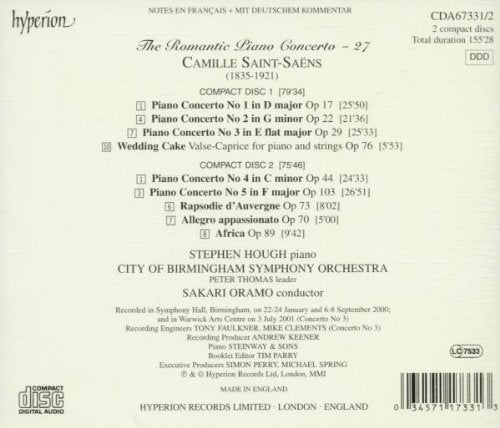 Camille Saint-Saëns - The Complete Works for Piano and Orchestra [Double CD] 2