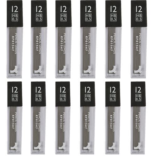 Q-Connect 0.5mm HB Mechanical Pencil Leads - 144 Refills (12 Tubes) | High Polymer 2