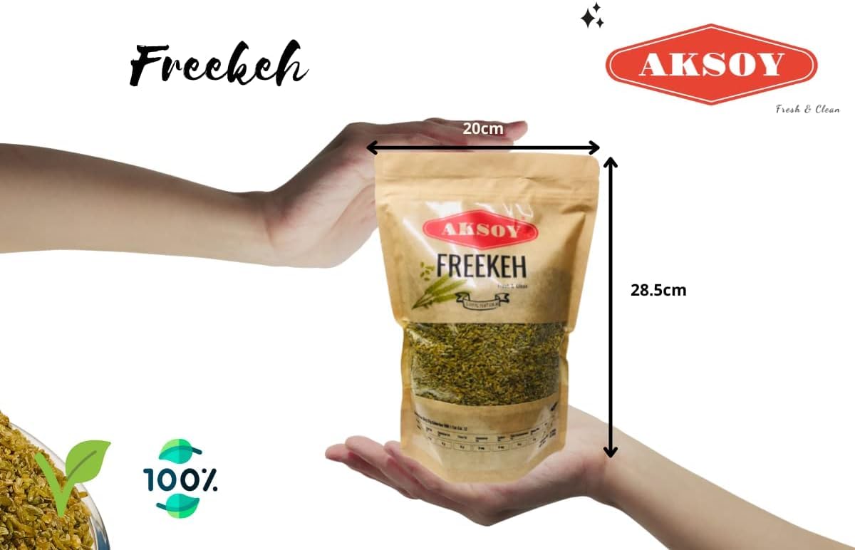 AKSOY Whole Grain Freekeh - Ancient Roasted Durum Wheat | 1.25KG