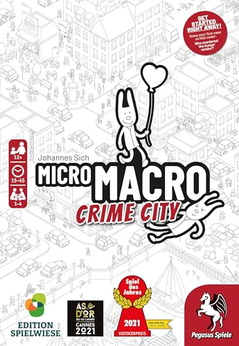 Pegasus Press | MicroMacro: Crime City | Brettspiel | Ab 12 Jahren | 1-4 Spieler | 1