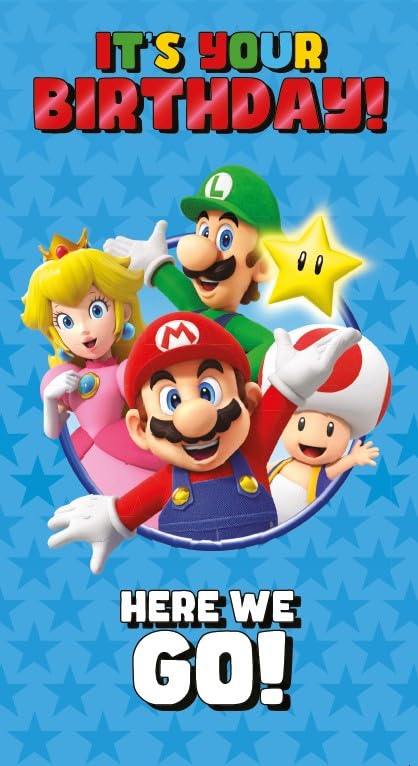 Danilo Promotions LTD Super Mario Bros. Birthday Greeting Card | Official Gaming Design | Standard Size 1