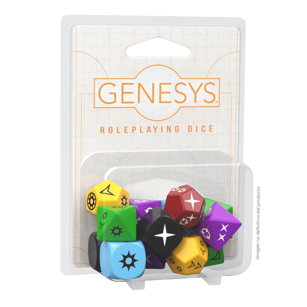Edge Studio Genesys RPG Roleplaying Dice Pack - 14 Custom Dice | 16mm Size | Multicolor 3