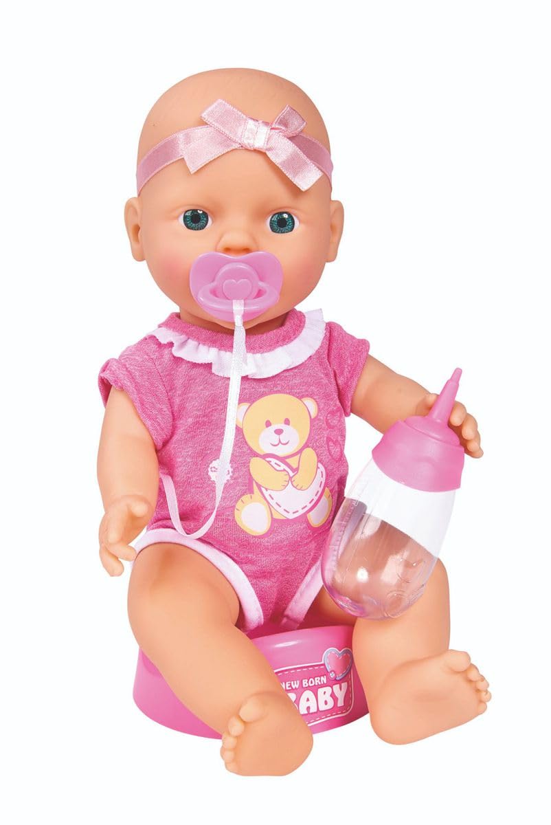 Simba New Born Baby Cute Doll - 30cm Vinyl Doll with Drinking & Wet Function 8