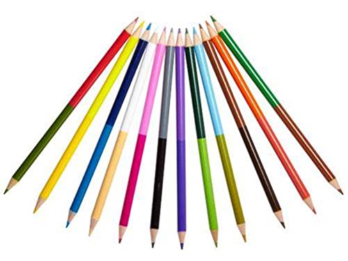 CRAYOLA Dual-Sided Colouring Pencils - 12 Pencils (24 Colours) | Thick Soft Lead | Ages 3+