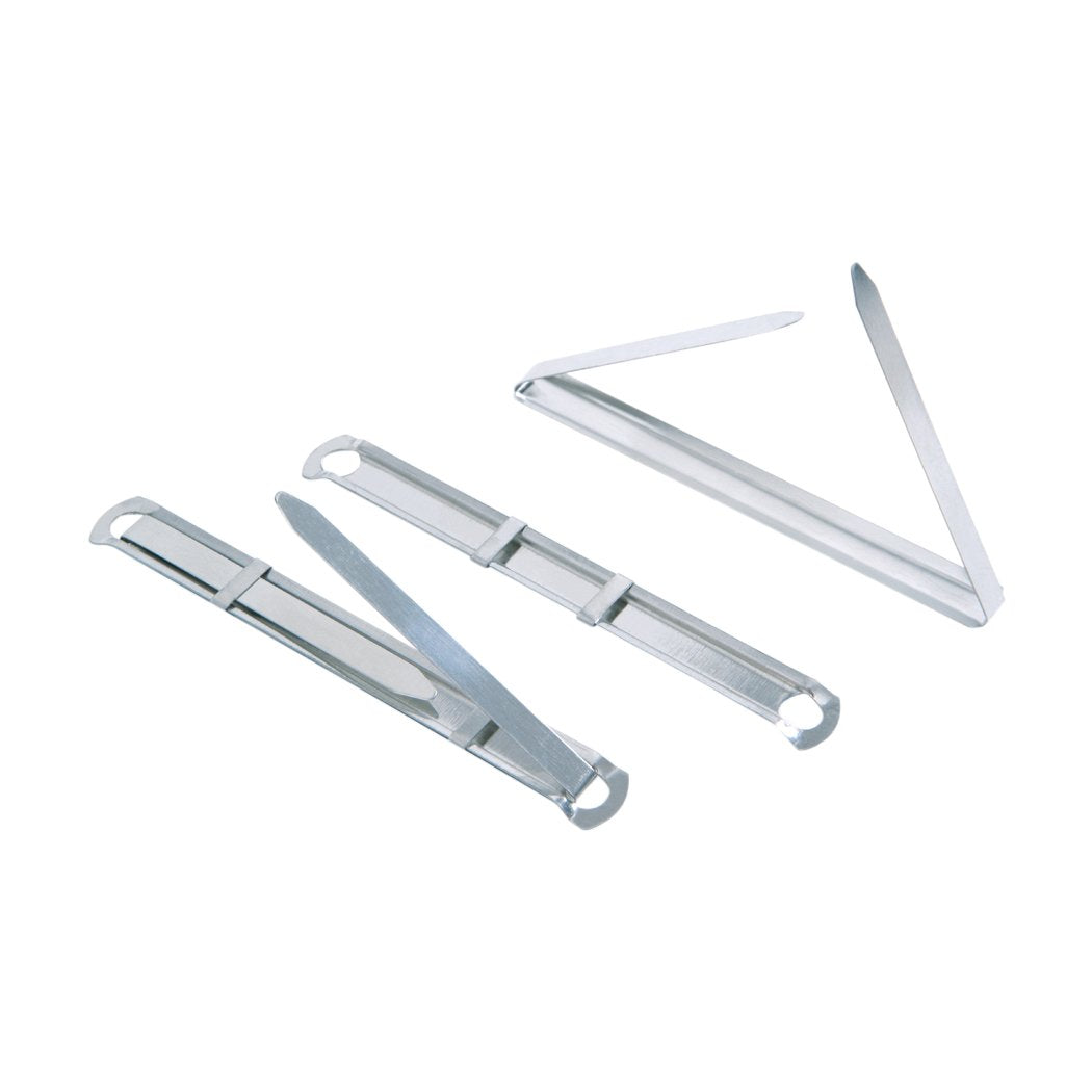 RAPESCO FC020850 Two-Piece Paper Fasteners - Strong Steel, 50mm Capacity | Pack of 50 Silver Fasteners
