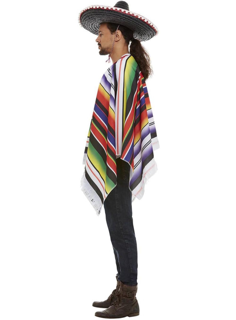 Smiffys Poncho - Multicolor, One Size 3