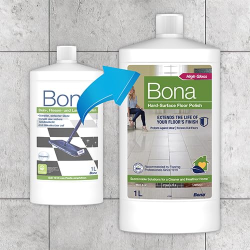 Bona Hard-Surface Floor Polish - Gloss Finish, Protective Layer | 1 Litre 2