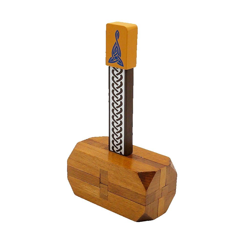 Thor's Hammer Wooden Brain Teaser Puzzle by Project Genius - Norse Mythology Puzzle for Ages 8+ 6