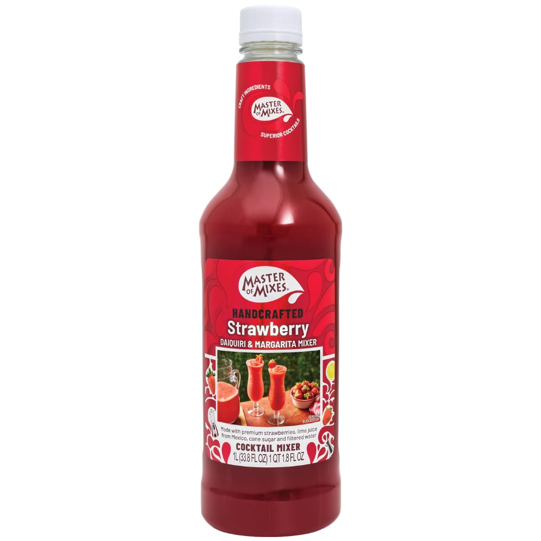 Master of Mixes Strawberry Daiquiri Cocktail Mixer - 1 Litre | Made with Real Strawberries & Lime Juice 1
