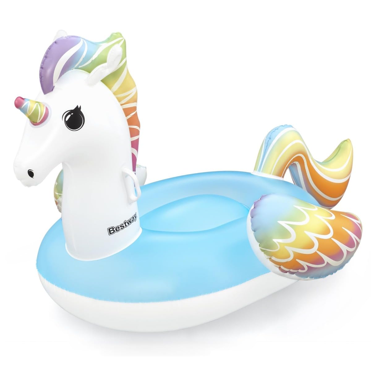 Bestway Inflatable Unicorn Ride-On - Giant Pool Float | Ages 3+ | 1.55 m x 1.19 m