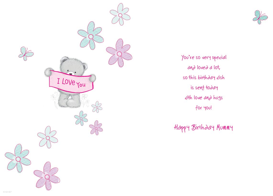 Piccadilly Greetings Mummy Birthday Card - Large 9 x 6 Inches Pink 2