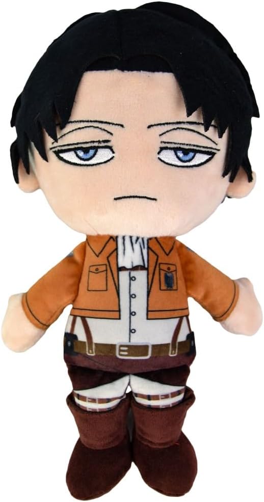 POPBUDDIES Attack on Titan Levi Plush - Officially Licensed 29cm Stuffed Toy for Ages 12+