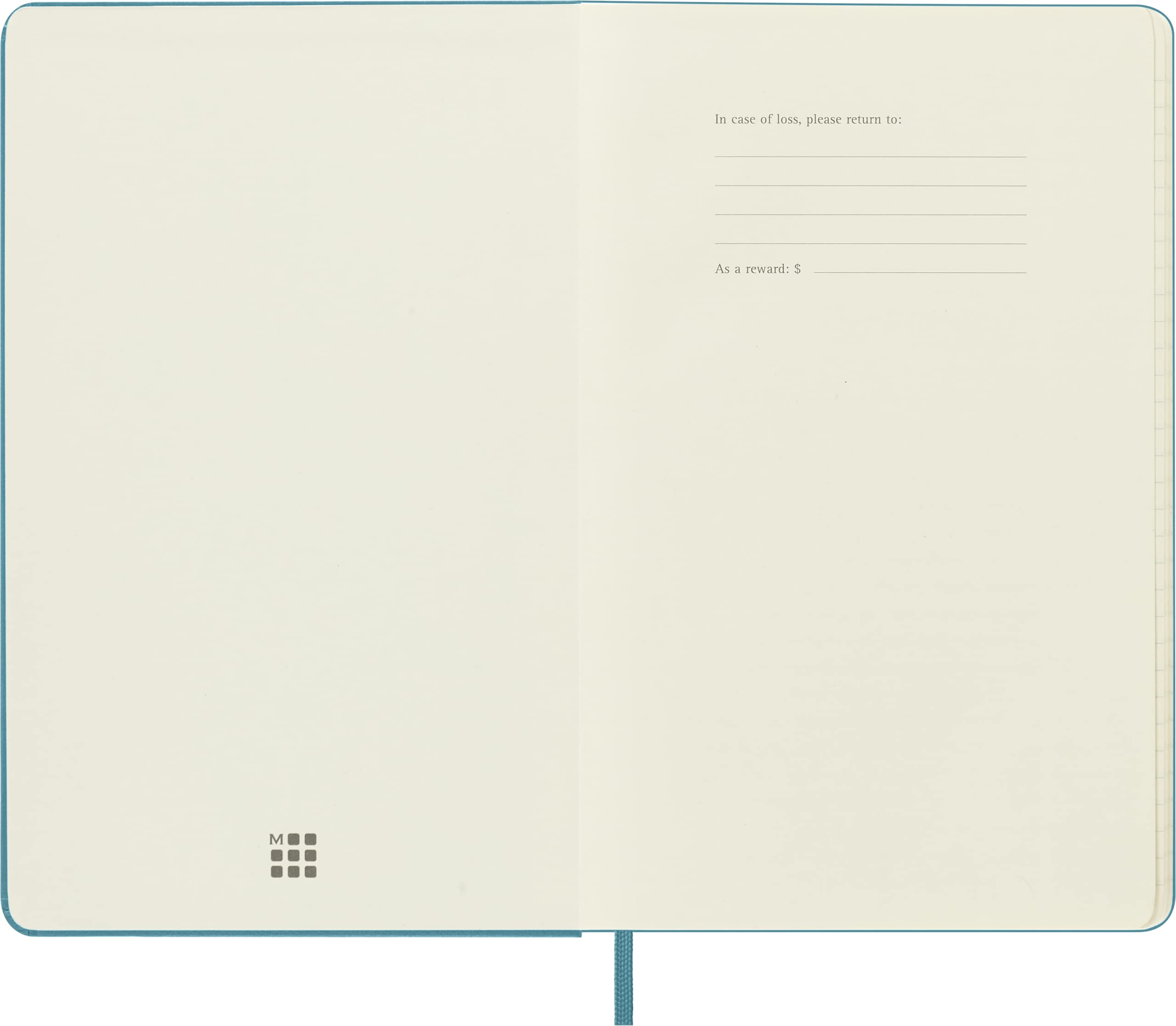 Moleskine Classic Notebook - Ruled Pages, Hard Cover, Large 13x21cm | 240 Pages | Reef Blue 3