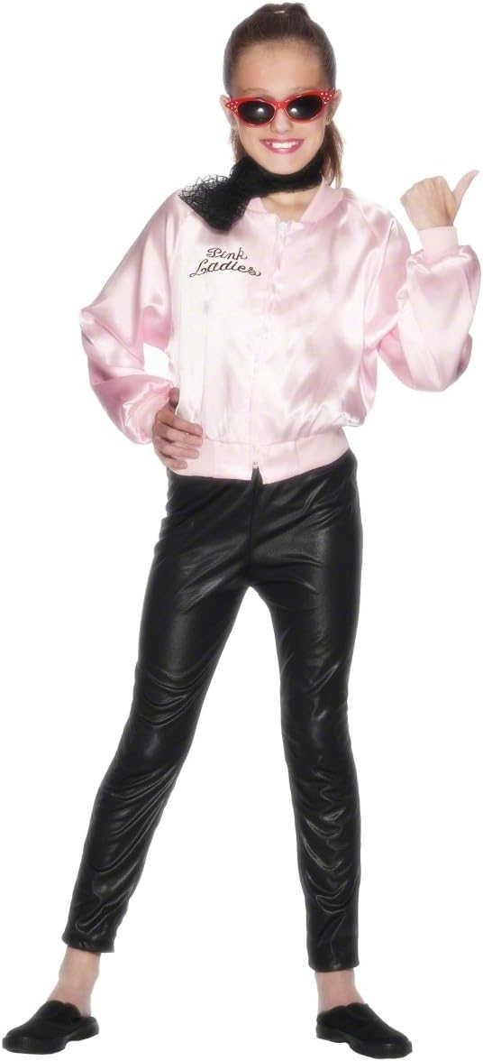 Smiffys Grease Pink Ladies Jacket - Children's Costume 10-12 Years 1