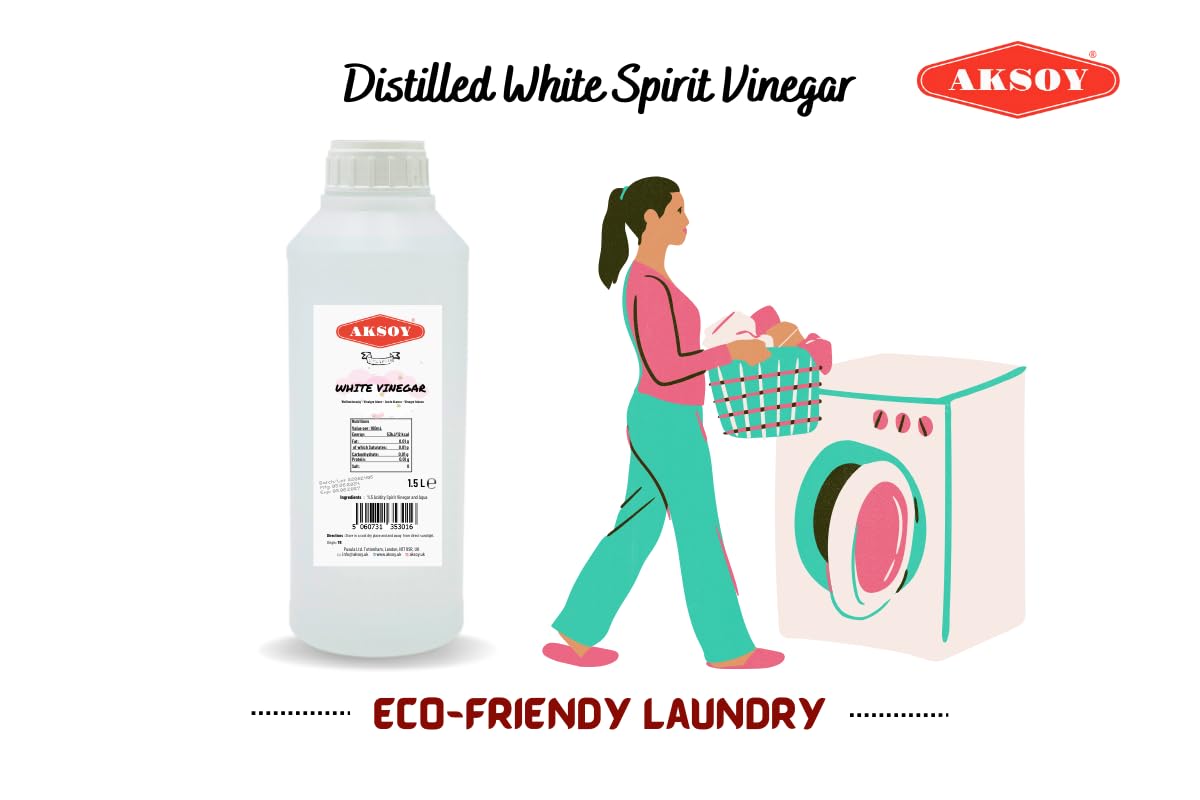 AKSOY Distilled White Spirit Vinegar - 1.5L | Premium Quality for Cooking & Natural Cleaning 4