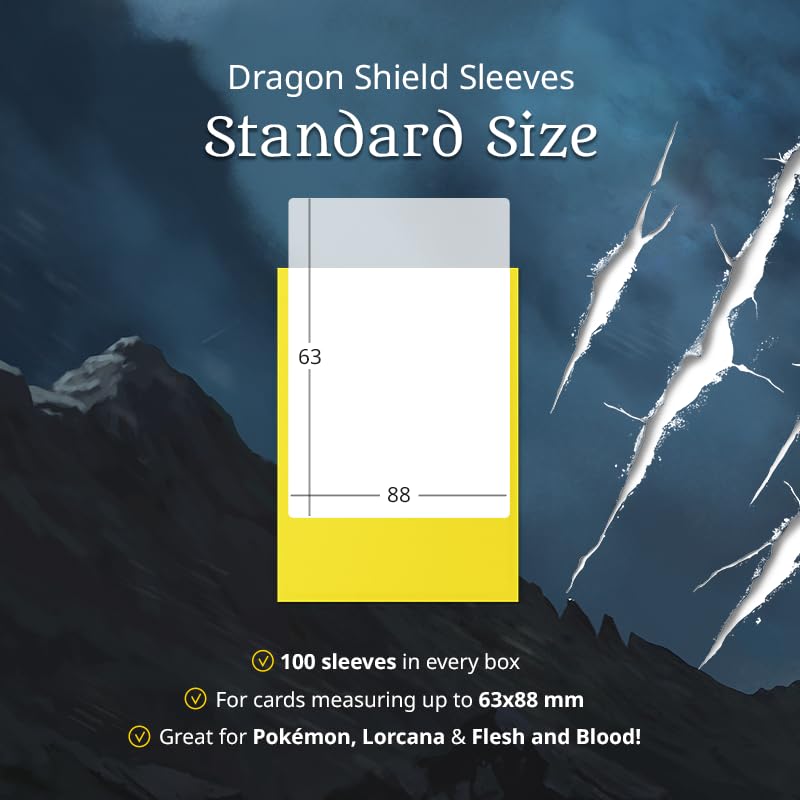 Arcane Tinmen Dragon Shield Valor 100 Count Standard Size Matte Dual Sleeves 5