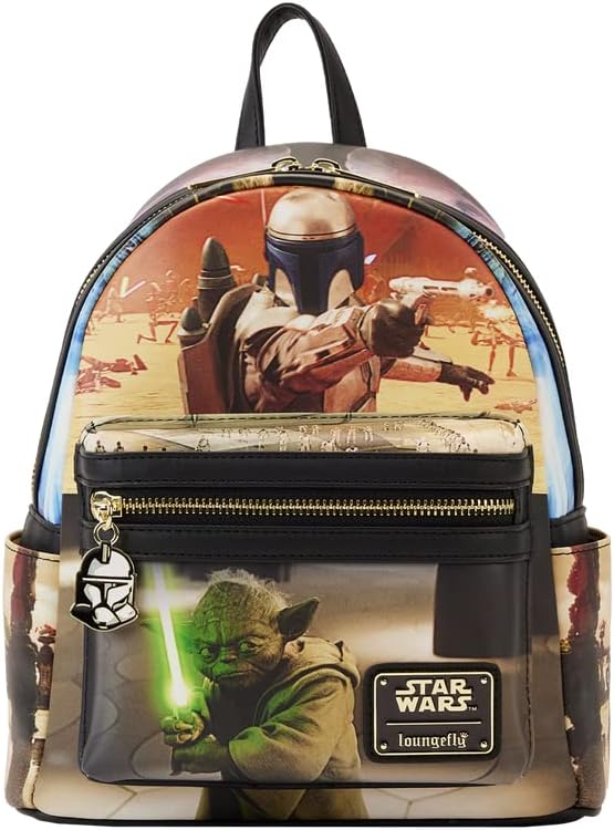 Loungefly Star Wars: Episode II Attack of the Clones Scene Mini Backpack (Polyurethane)