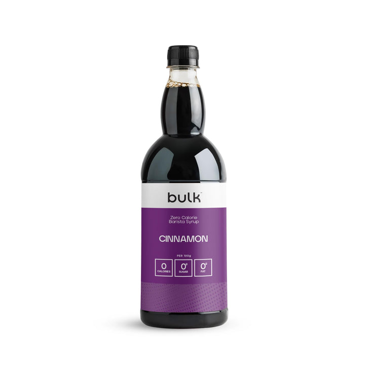 Bulk Zero Calorie Barista Syrup - Cinnamon, 1 Litre, Sugar-Free, Fat-Free, Vegan, Ideal for Coffee, Protein Shakes & Desserts