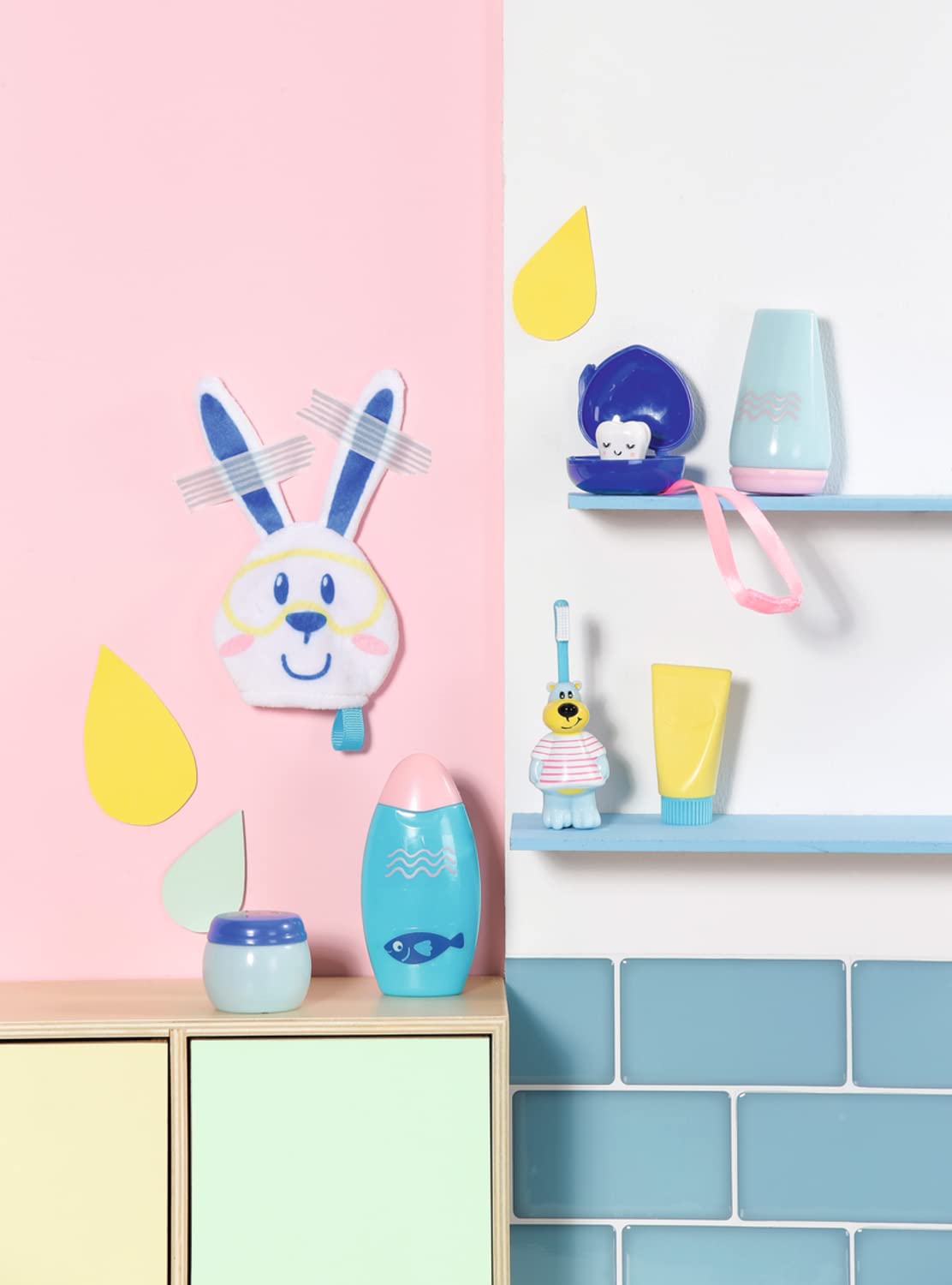 BABY born Bath Fun Set - 8-Piece Bathroom Accessory Playset for Dolls up to 43cm 15