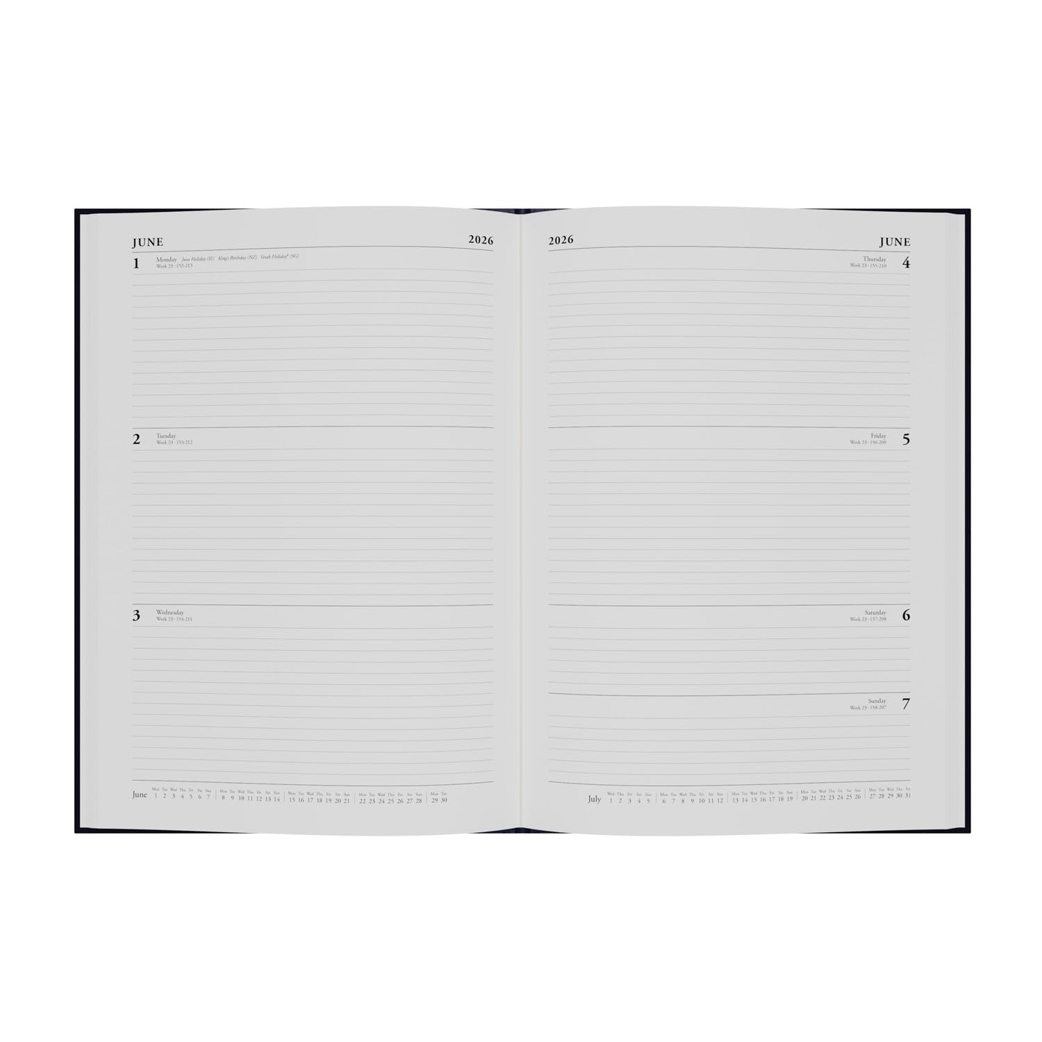 Collins Essential 2026 12 Month A4 Week-To-View Appointment Planner in Maroon 2