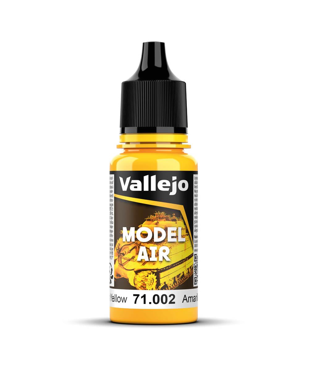 Vallejo Model Air Acrylic Paint - Yellow | Waterbased | 17 ml 1