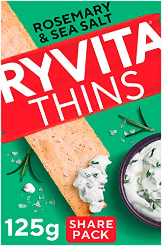 Ryvita Rosemary & Sea Salt Thins | 6 x 125g | Fibre-Rich Crackers | Dipping, Snacking, Sharing | Made in UK 8