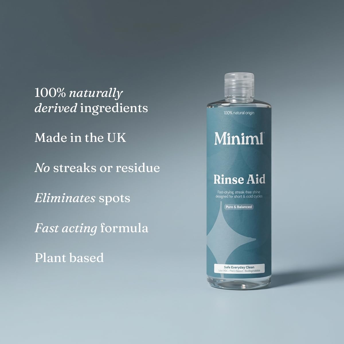 Miniml Dishwasher Rinse Aid - 400ml | Fast-Drying, Streak-Free, Unscented 2