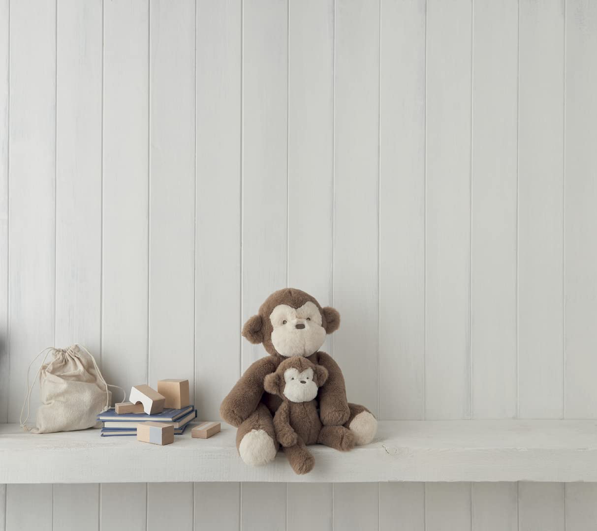 Mamas & Papas Monkey Soft Toy - Super Cuddly Faux Fur Plush for Newborns & Toddlers 7