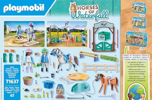 Playmobil 71637 Horses of Waterfall: Modern Riding School Playset for Kids 5+ 13