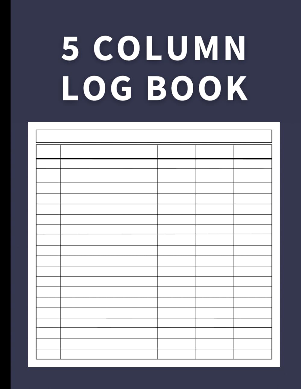 Eden Logsbrook - 5 Column Log Book | Customizable Record Keeper | Paperback 1