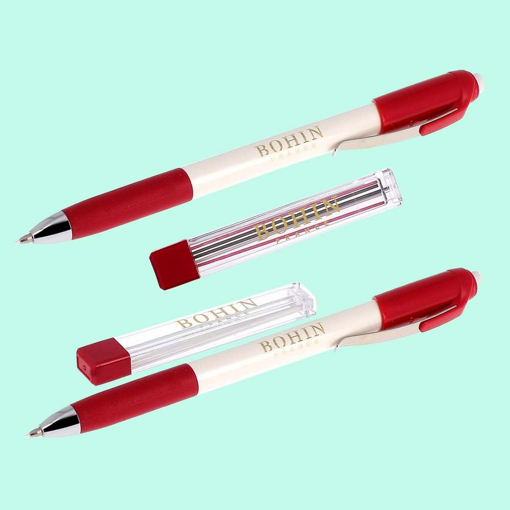 Bohin White Extra Fine Chalk Pencil Refill Set | 0.9mm Line Size | H Hardness 4