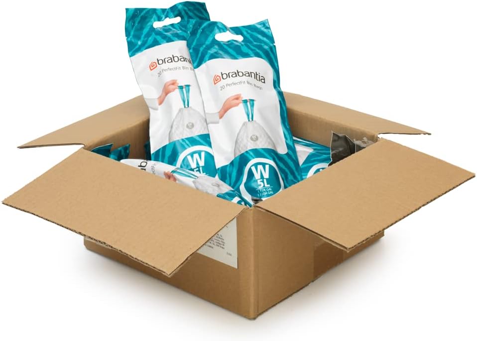 Brabantia - PerfectFit Bin Liners Multipack (Size W/5 Litre) Thick Plastic