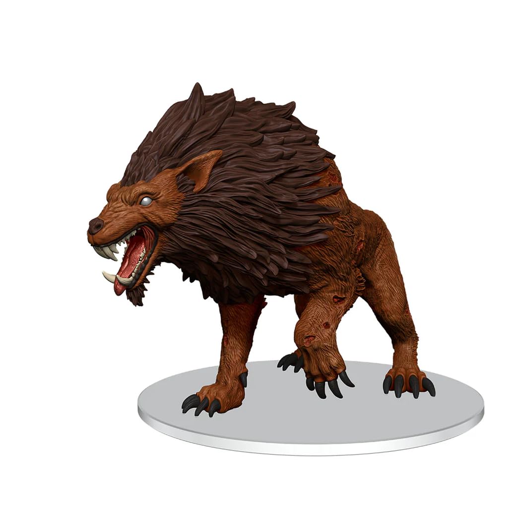 WizKids D&D Icons of the Realms: Dire Worg Miniature | Prepainted Plastic | 75mm Base 1