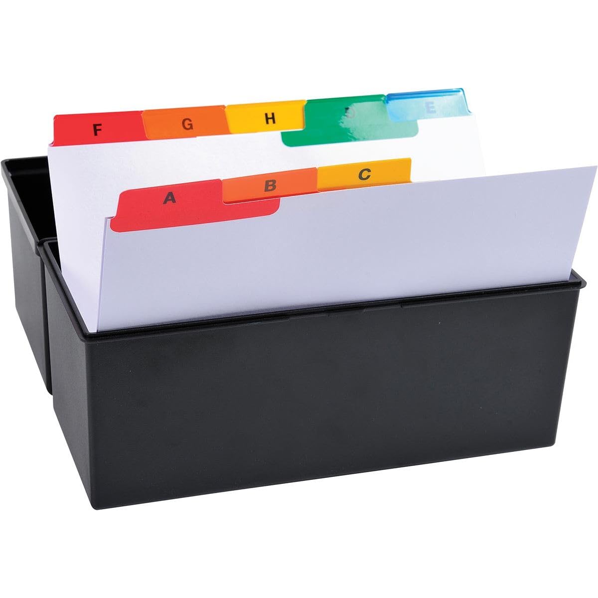 Exacompta Index Record Card Ref 13998E - A-Z Tabs, 160 x 210mm, 160gsm White Card, Pack of 25 1