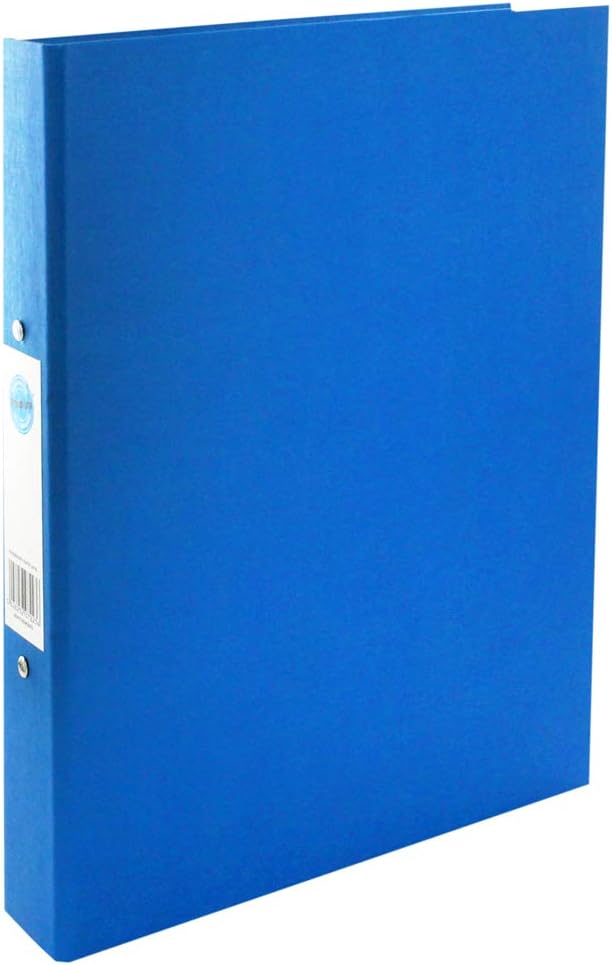 Eastlight Premium - A4 Blue Ring Binder File 2-Ring Document Organizer with Spine Label Strip