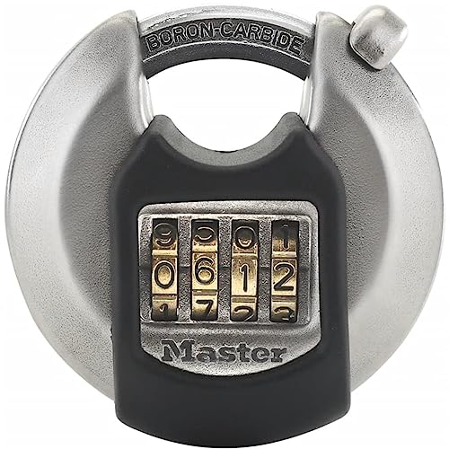 Master Lock - Heavy Duty Disc Padlock Combination Stainless Steel Outdoor (M40EURDNUM)