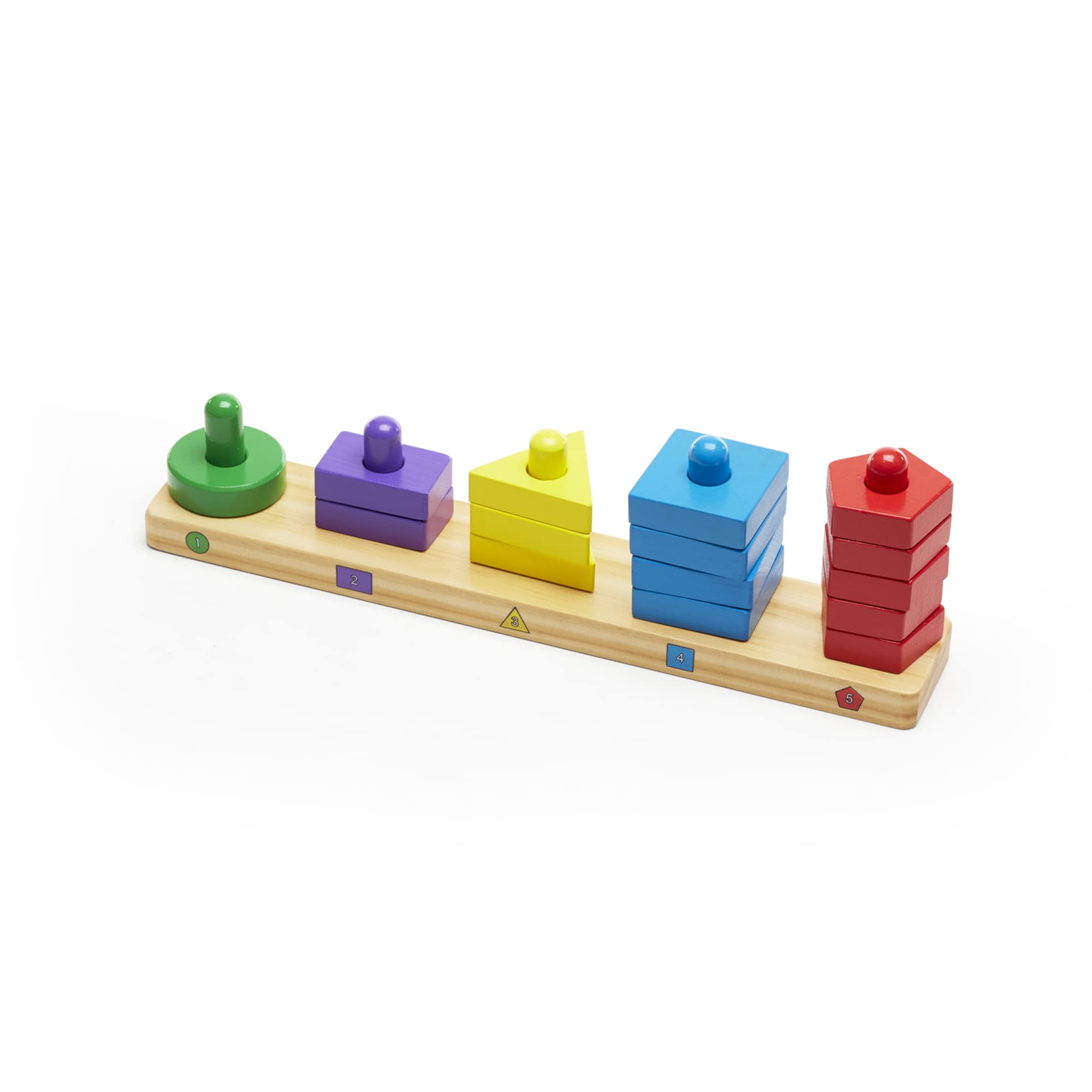 Melissa & Doug Stack and Sort Board - Wooden Educational Toy for Toddlers 2+