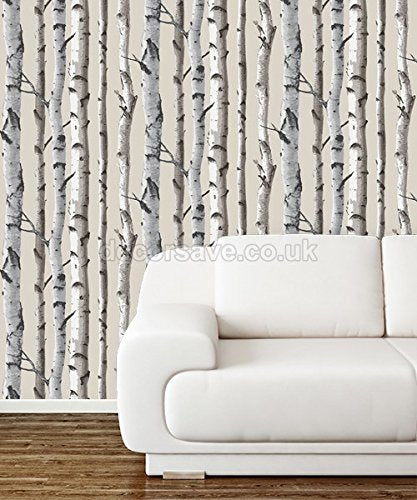 Brewster - Birch Tree Wallpaper Natural Wallpaper (FD31051)