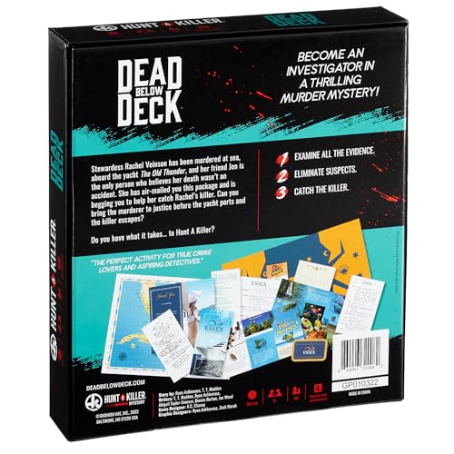 moose toys Hunt A Killer Mystery DEAD BELOW DECK Immersive Murder Mystery Game | Difficulty 2/5 | Ages 14+