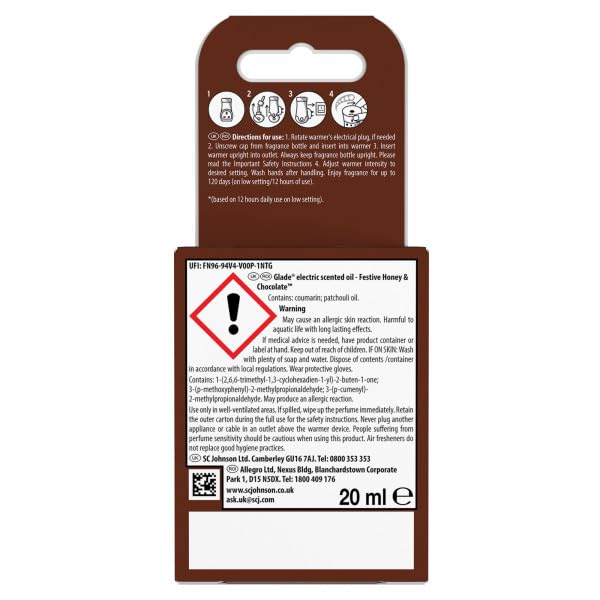 Glade - Pumpkin Spice Latte Plug-In Air Freshener Refill, Electric Scented Oil for Room Fragrance, Pack of 6 (6 x 20ml)