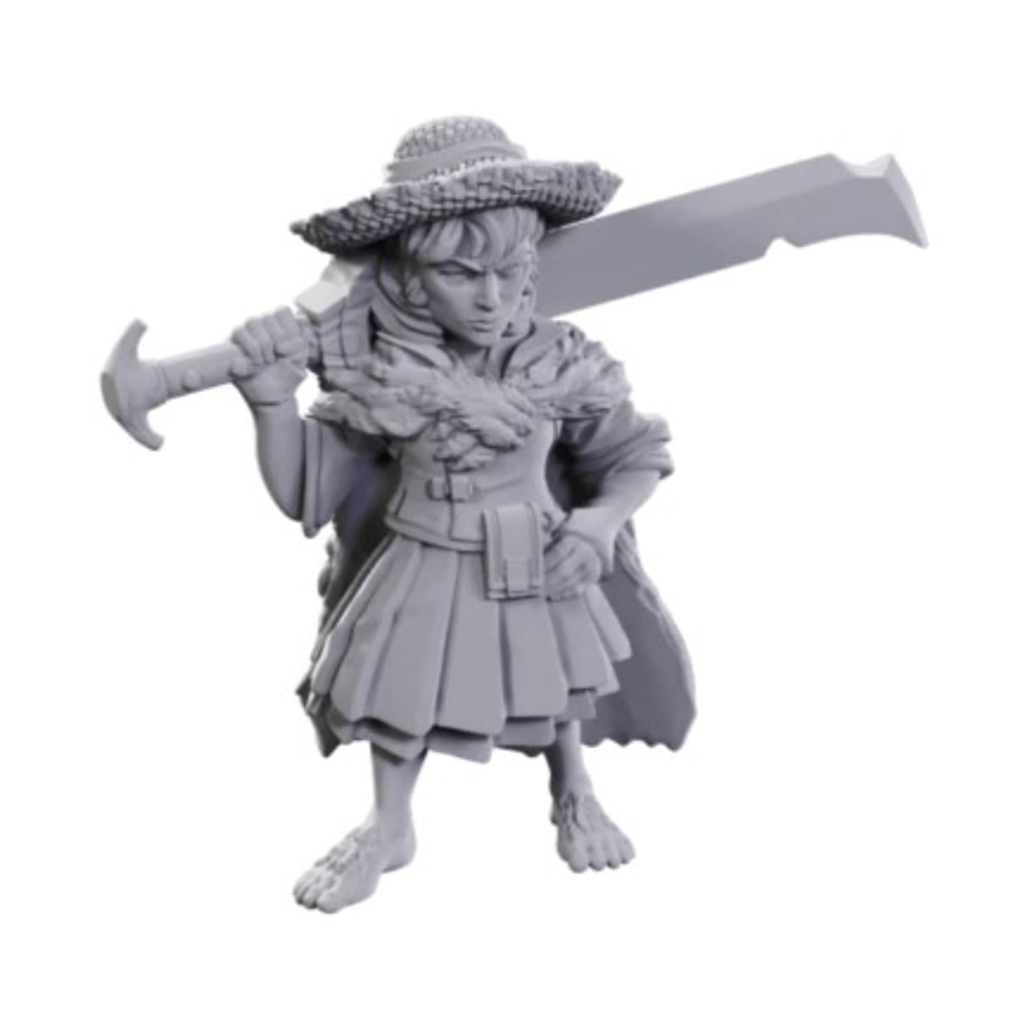 WizKids Pathfinder Deep Cuts Female Halfling Magus Low-Level Unpainted Miniature | Wave 23