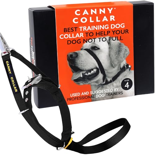 Canny Collar - The Collar For Dog Training And Walking, Head Collar For Dog Walking - Black (Size 4) (02-1005)