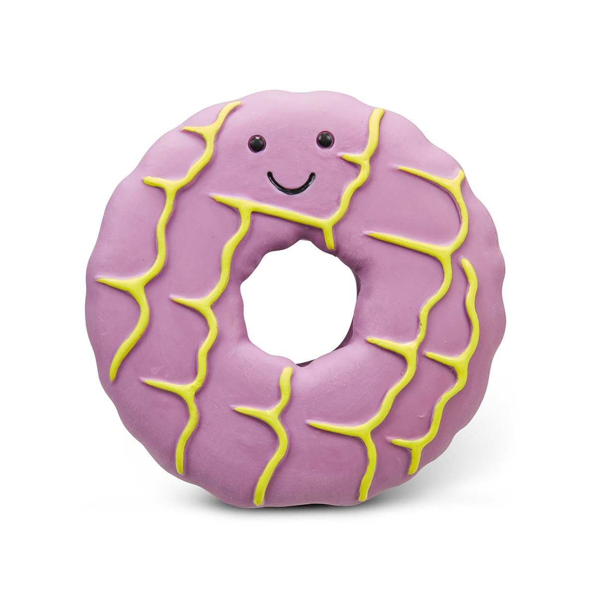 Petface Iced Ring Biscuit Latex Dog Toy - Durable Chew & Fetch Toy | Built-in Squeaker