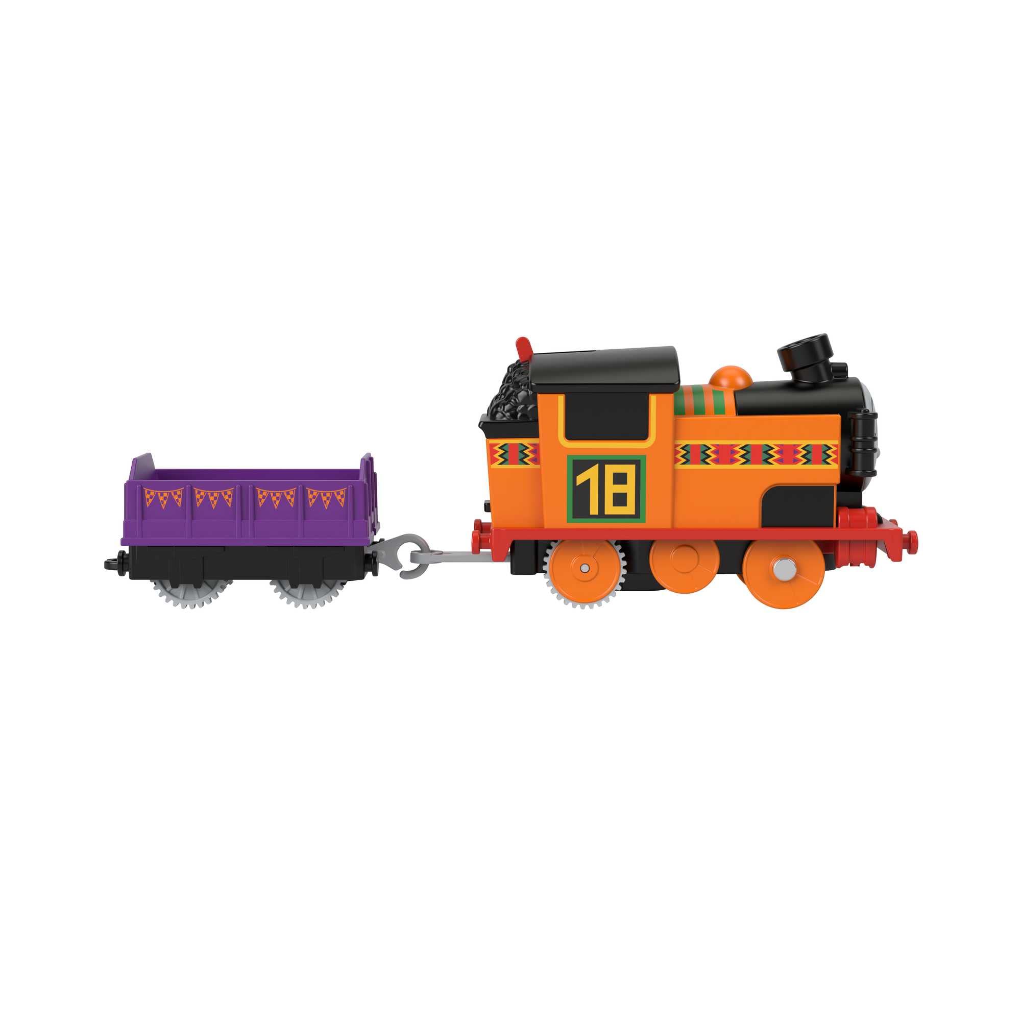 Thomas & Friends Motorized Toy Train Nia Battery-Powered Engine with Cargo for Pretend Play Preschool Kids Ages 3+ Years, HDY63, Multicolor/Assorted