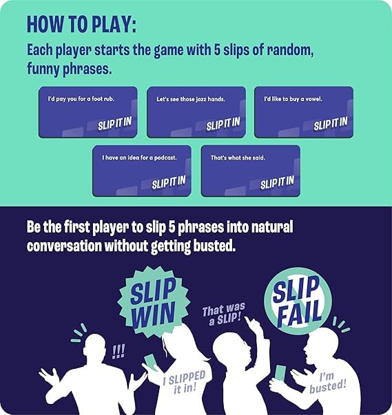Gray Matters Games Slip It In - Party Card Game for Adults | Ages 14+ | 2.25 inch x 8.75 inch 6