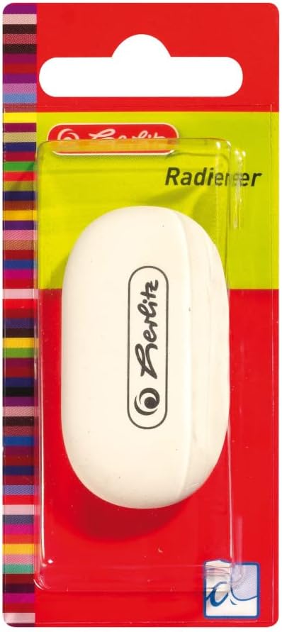 Herlitz Oval Shape Eraser - White 1