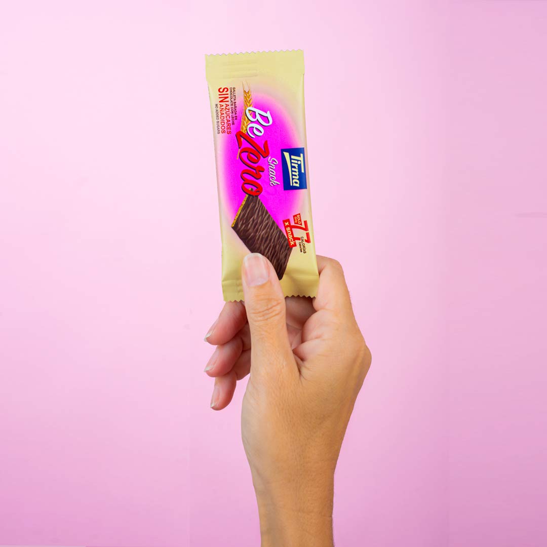 Tirma BeZero Milk Chocolate Light Biscuits - Low Calorie, No Added Sugars, 6 Individually Wrapped Snacks 11