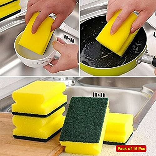 HomeSmith Heavy Duty Scrub Sponges - Dual-Sided Dishwashing & Cleaning | Pack of 20 2