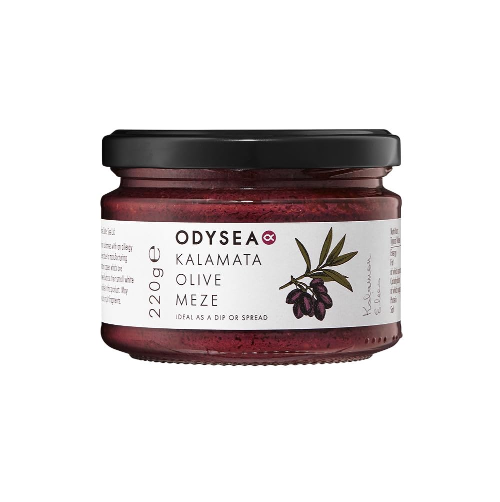 Odysea Kalamata Olive Meze with Capers - Gluten Free, Vegan Sandwich Spread | 220g 1