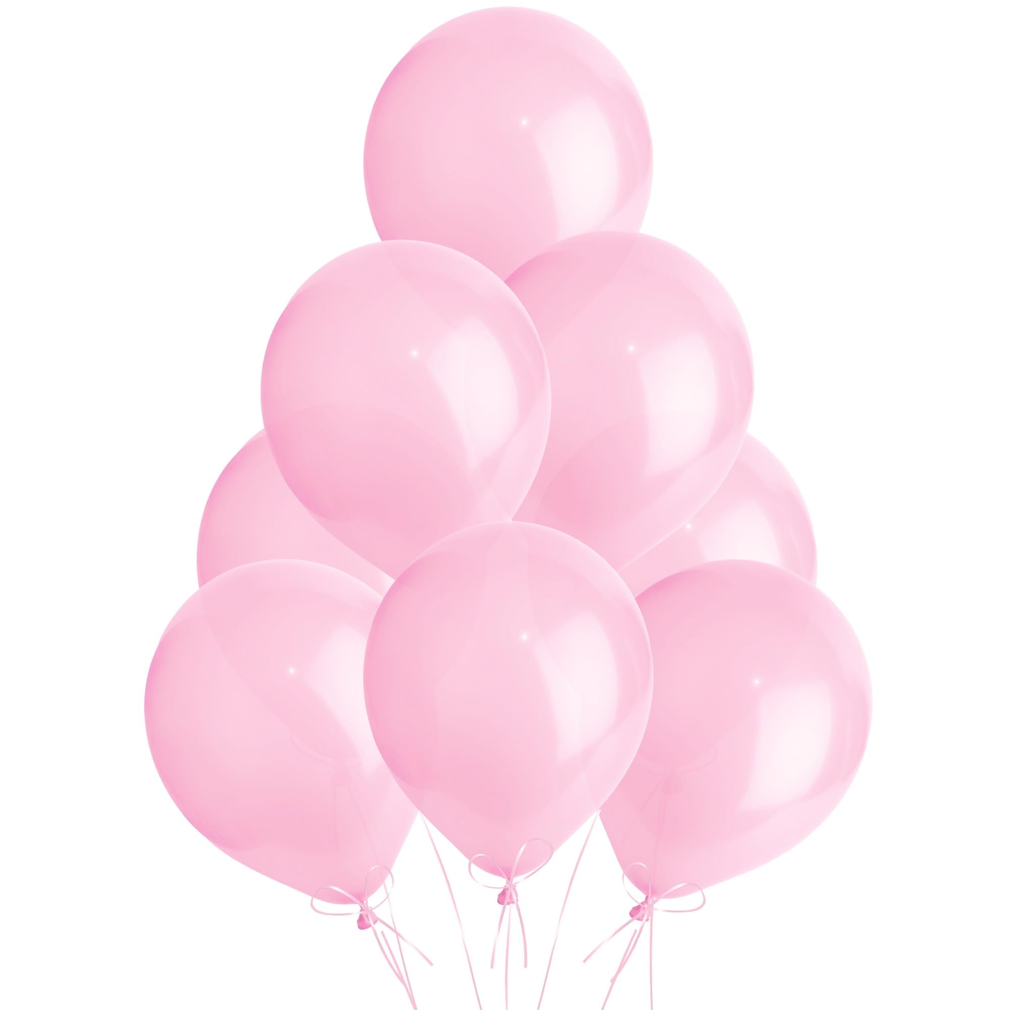SHATCHI Metallic Light Pink Balloons - 10 Pack | 12 Inch Large | Thick Latex 1